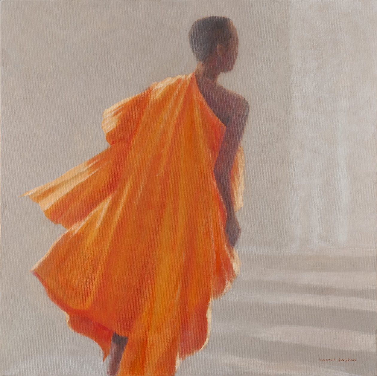 Ung buddhistisk munk, 2014 av Lincoln Seligman