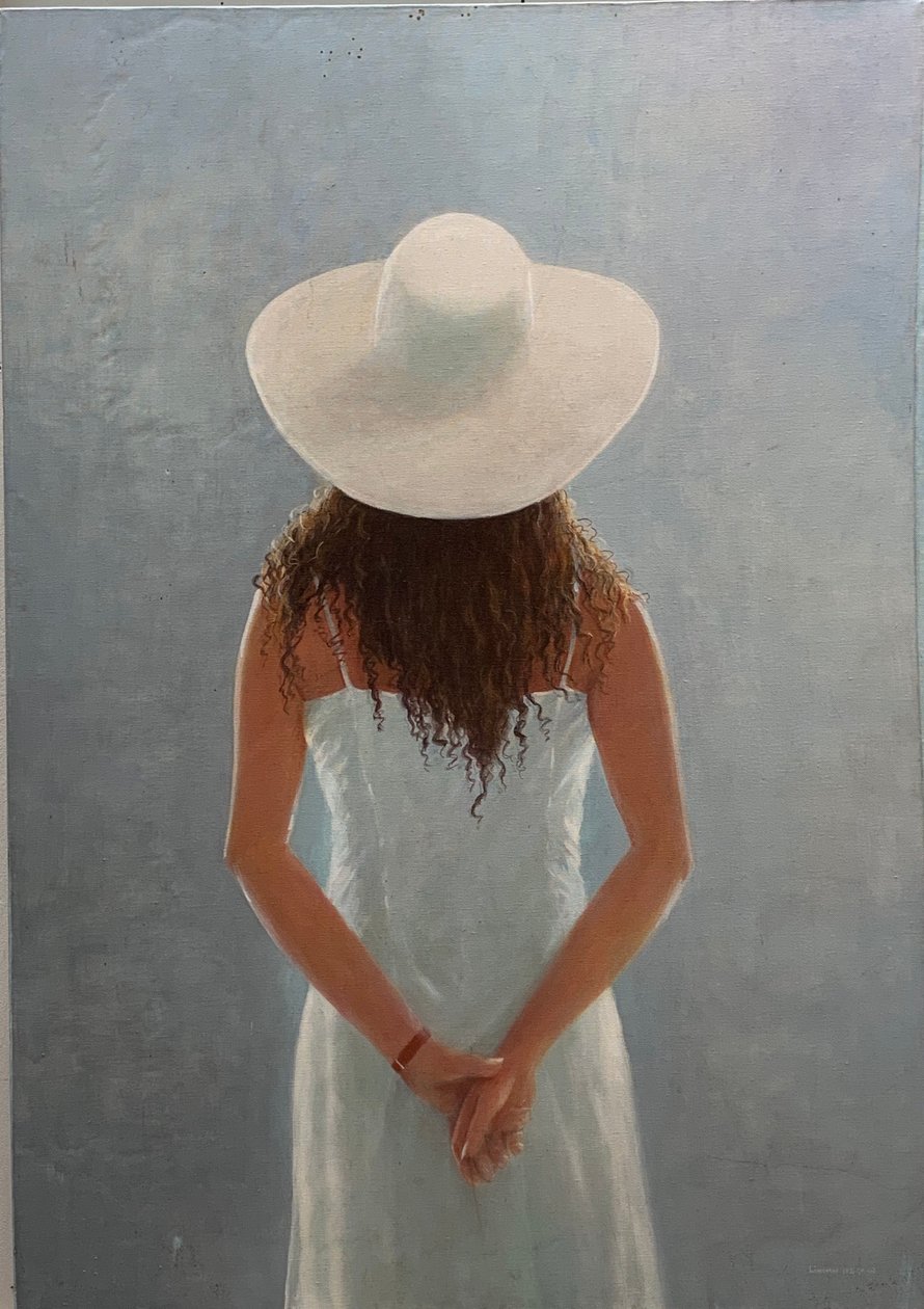 Girl Back View (olja på duk) av Lincoln Seligman