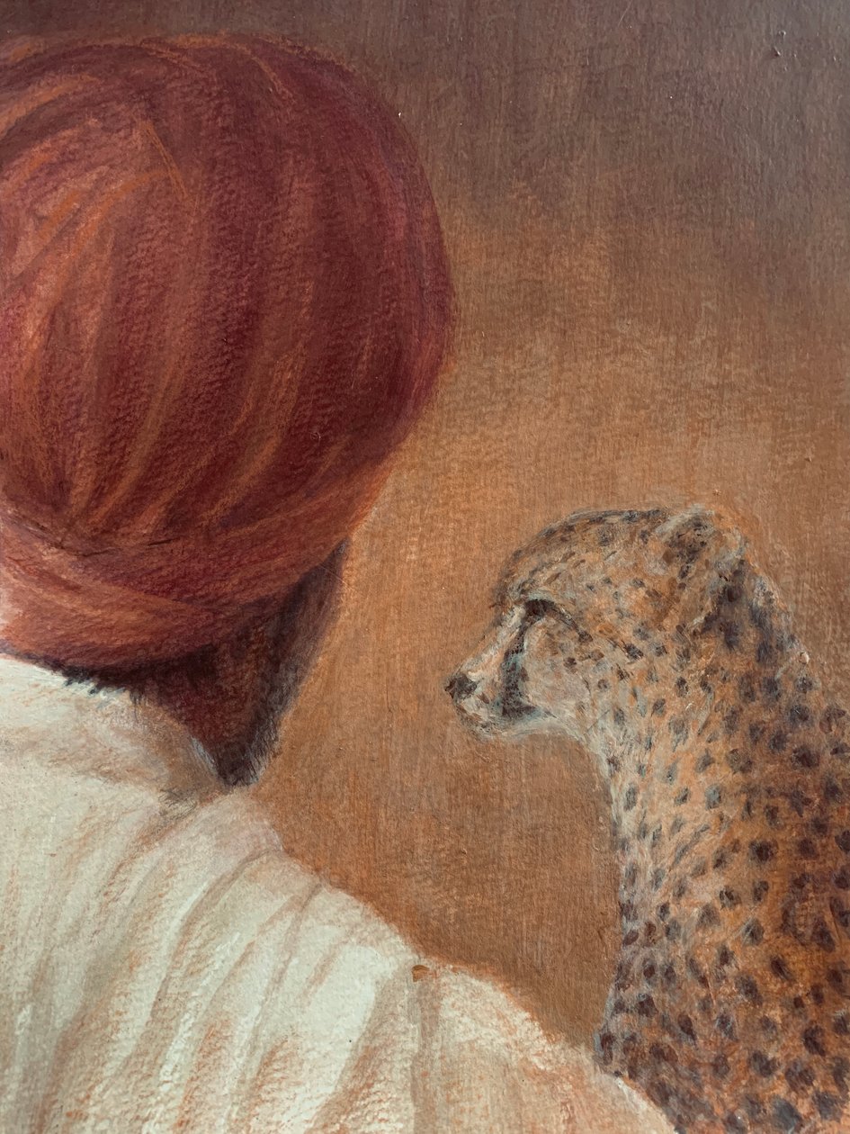 Man + Cheetah 1 av Lincoln Seligman