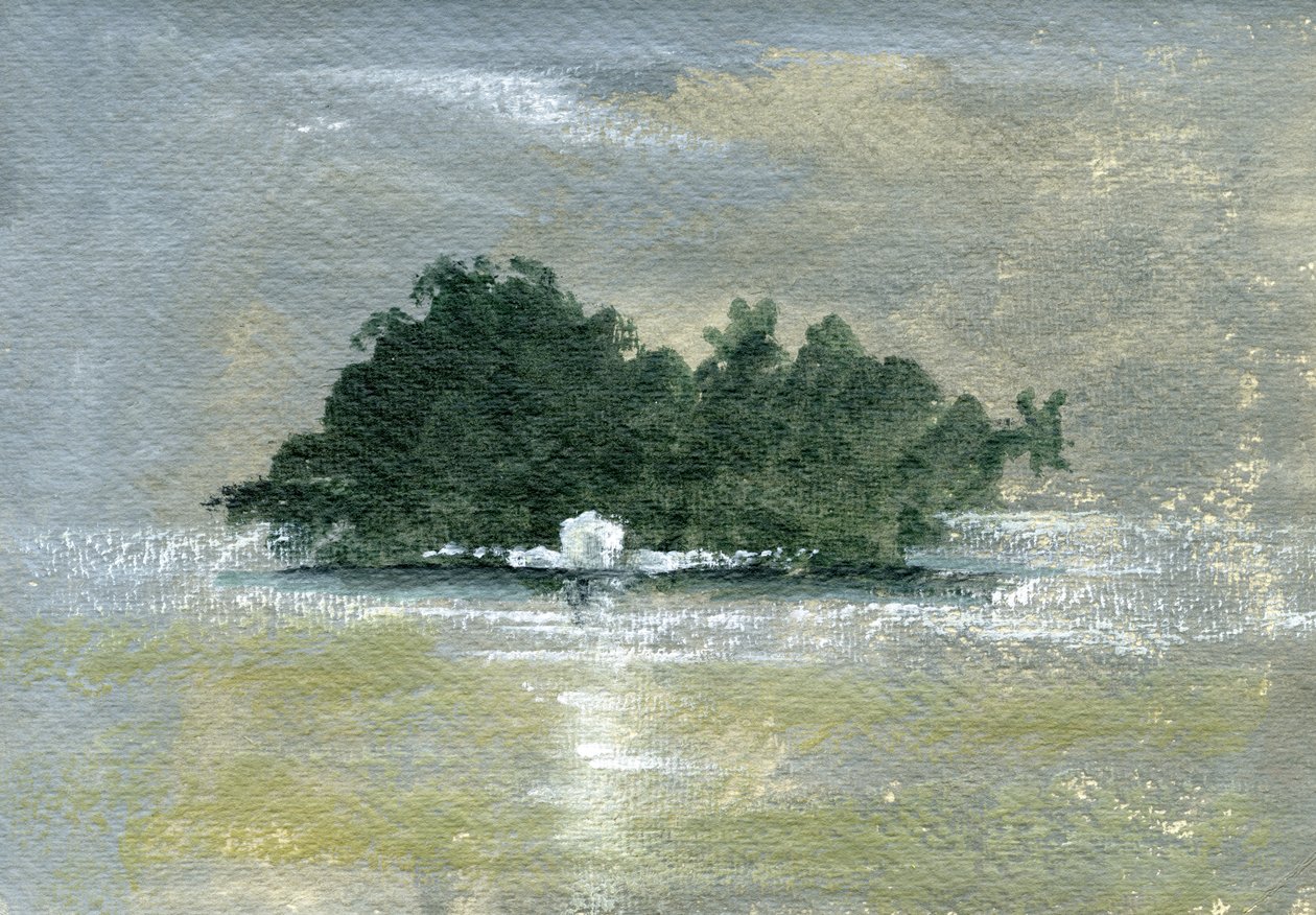 Taprabane (akryl på papper) av Lincoln Seligman