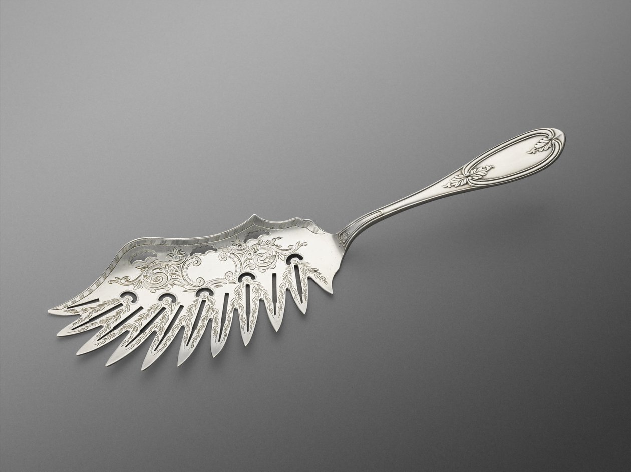 Makaronikniv, ca. 1857-1865 (silver) av Lincoln and Foss Haddock