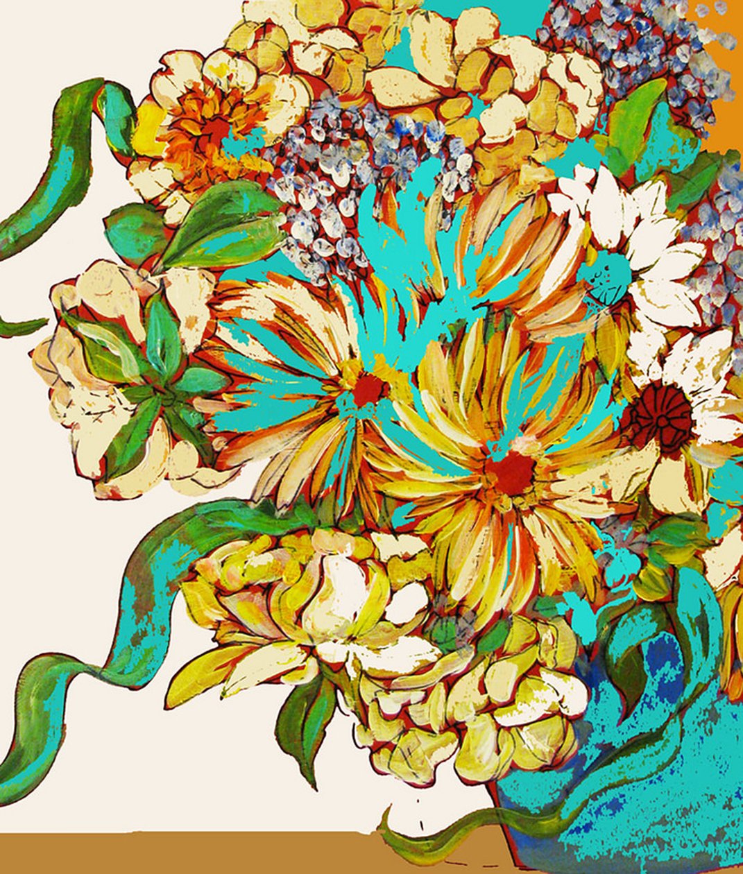SPRING BOUQUET, 2016 (blandteknik) av linda arthurs