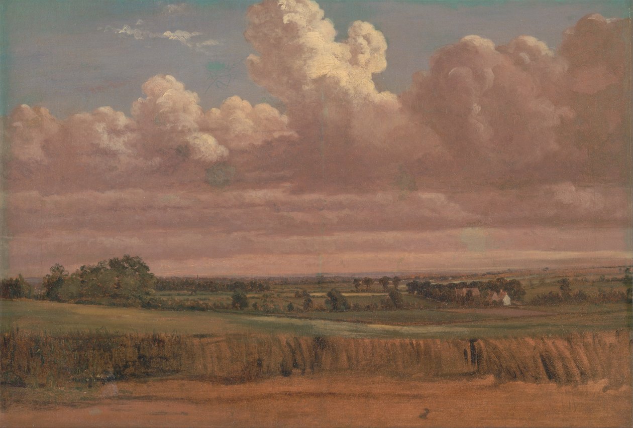 Landscape with Wheatfield av Lionel Constable