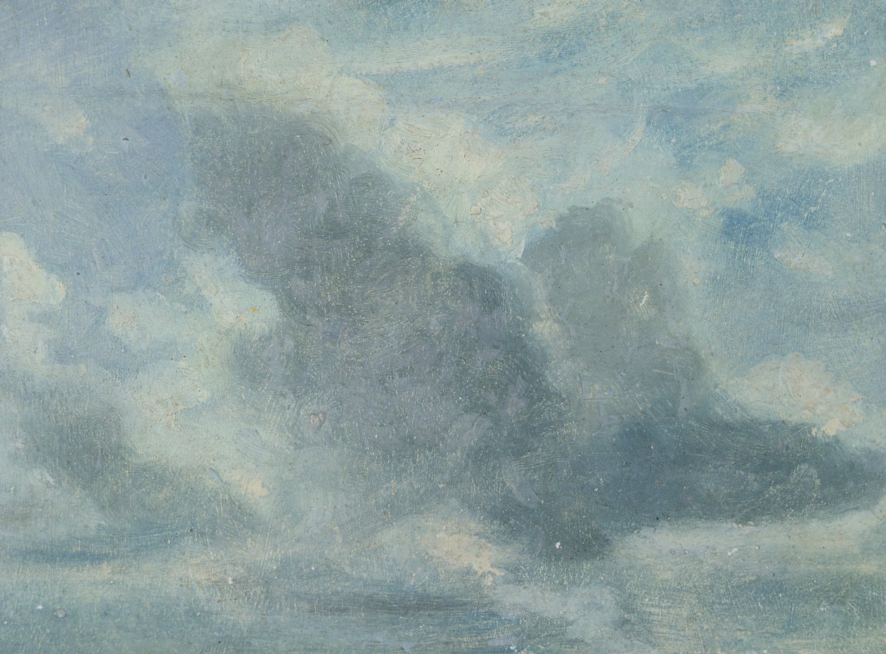 Sky Study, c.1822 (olja på papper ombord) av Lionel Constable