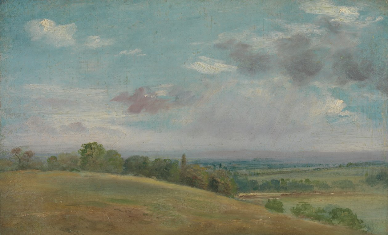 Landskap nära Dedham, mellan 1849 och 1855. av Lionel Constable