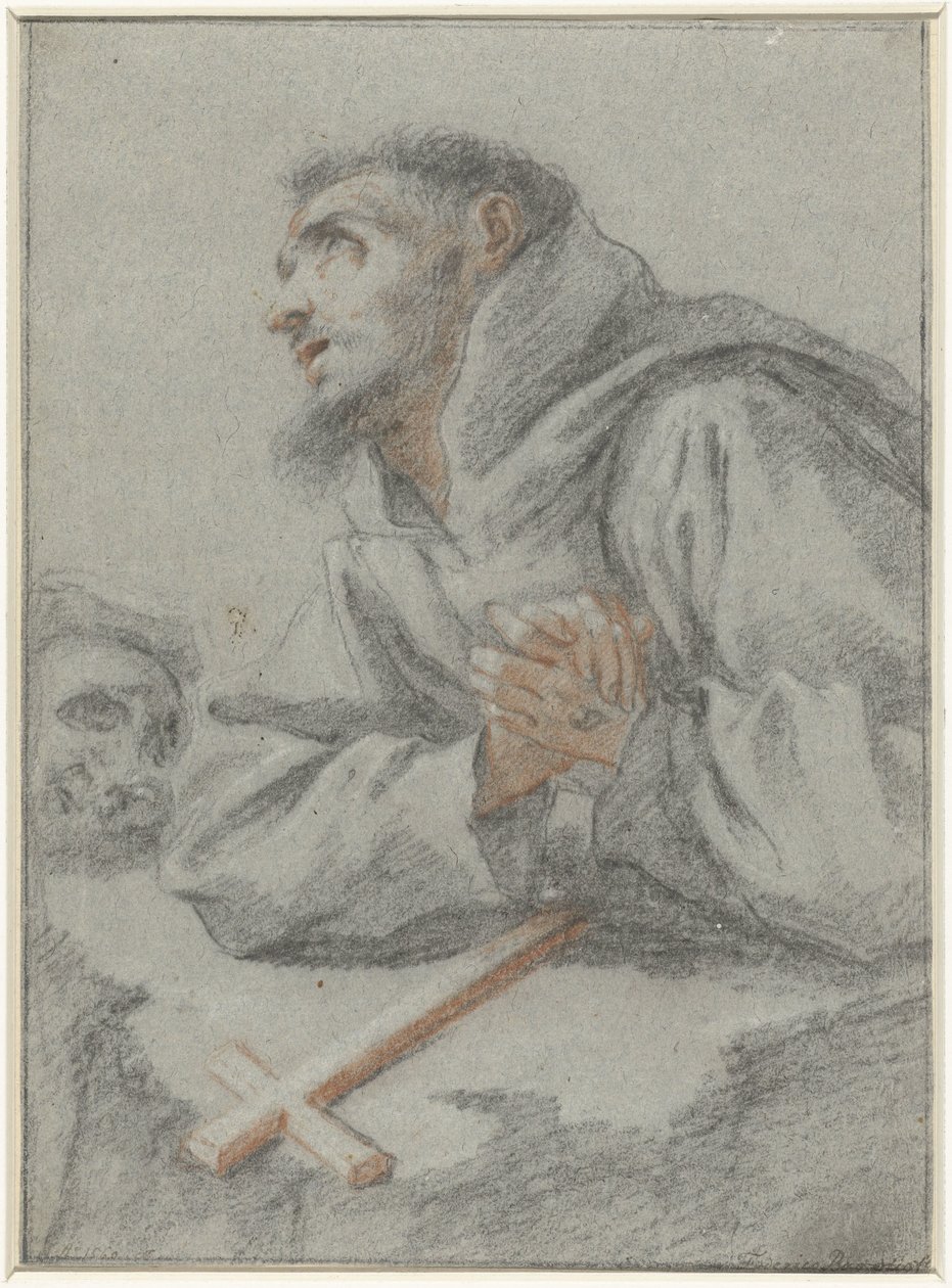 Den helige Franciskus av Assisi av Lionello Spada (attributed to)