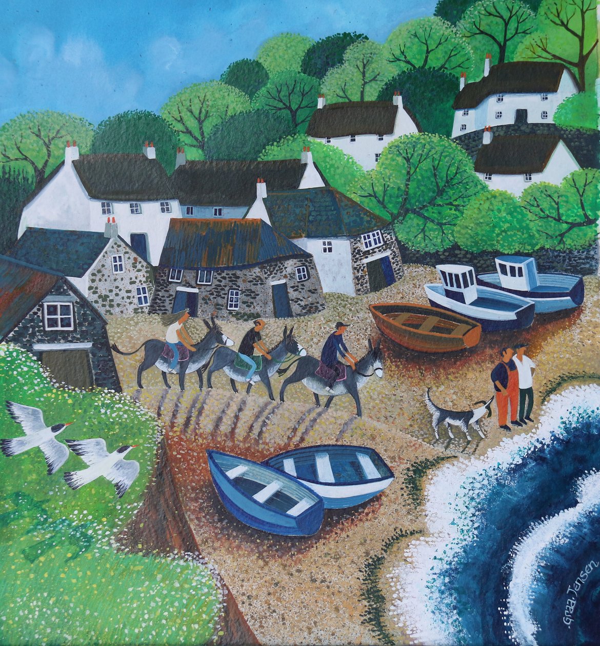 Cadgwith Harbour, 2018 av Lisa Graa Jensen