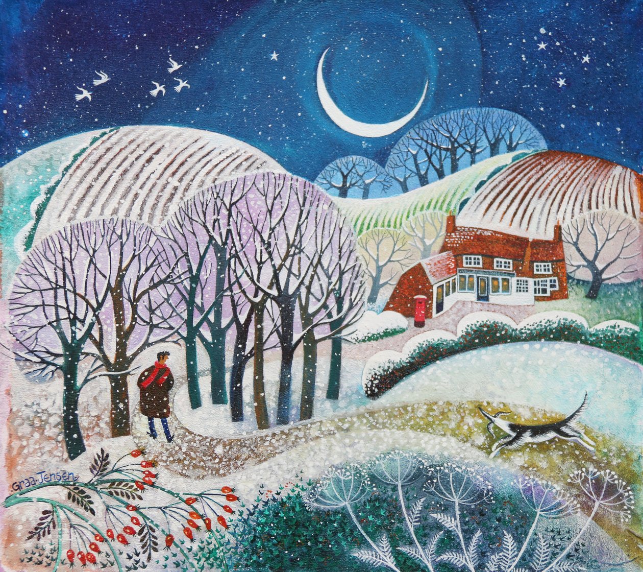 Cold Snap, 2021 (akryl på duk) av Lisa Graa Jensen