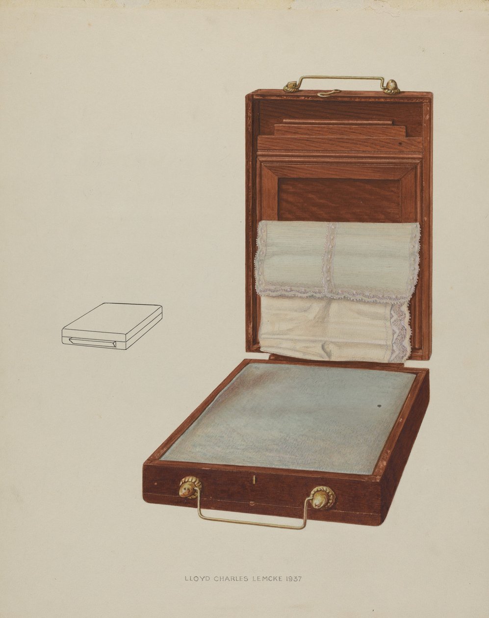 Kudde skenhållare, 1937. av Lloyd Charles Lemcke