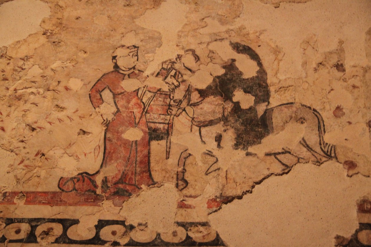 Muralmålning i Barcelonas historiska museum av Léna