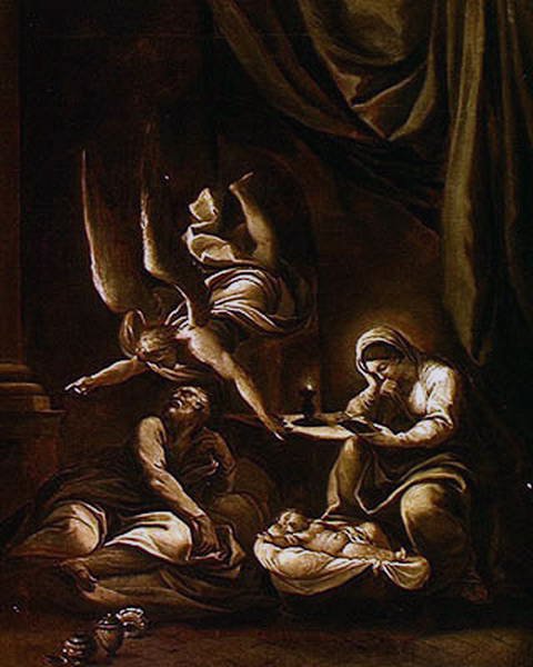 Ängeln som visar sig för Josef av Lodovico Carracci