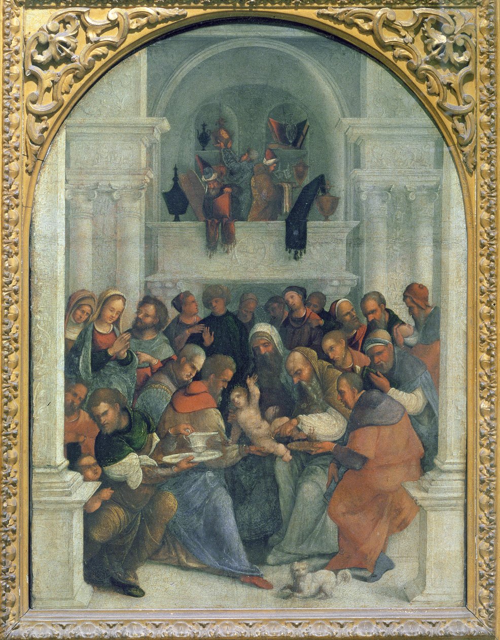 Omskärelsen (panel) av Lodovico Mazzolino