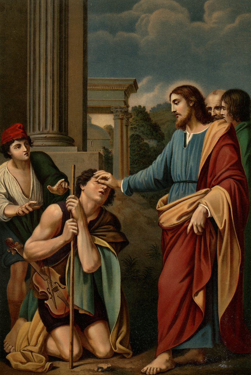 Helande av de blinda av Lodovico after Carracci