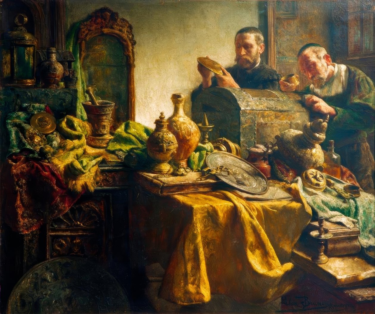 Besök hos konsthandlaren av Léon Brunin de Meutter