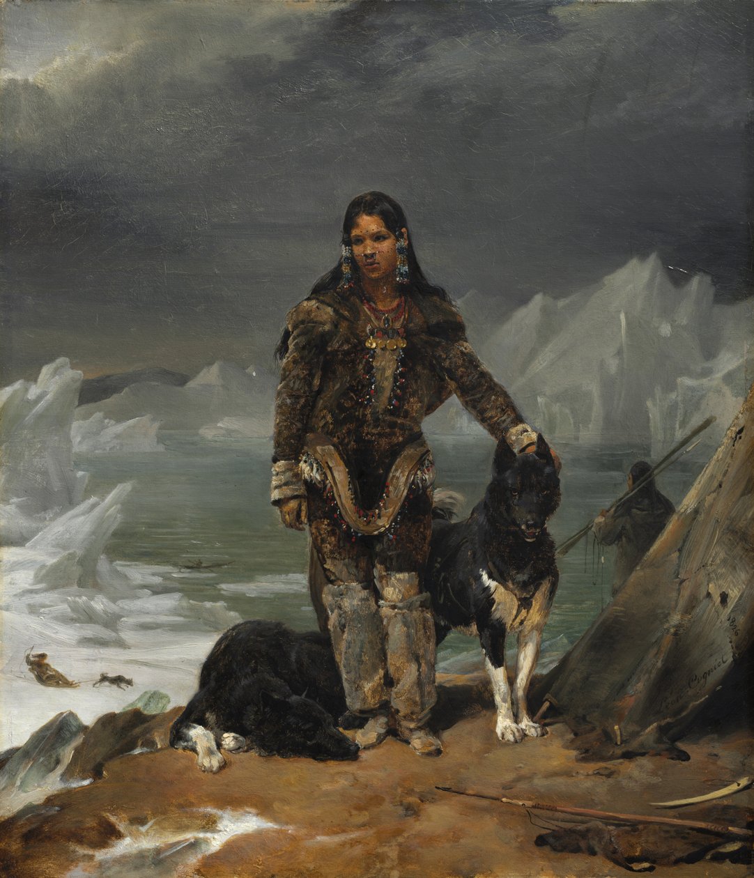 En kvinna från eskimåernas land av Léon Cogniet
