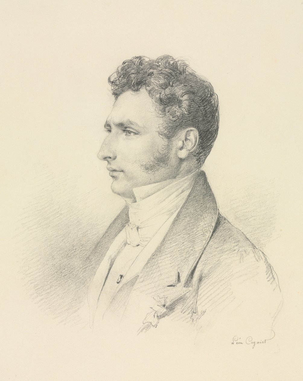 Porträtt av en gentleman, ca. 1835. av Léon Cogniet