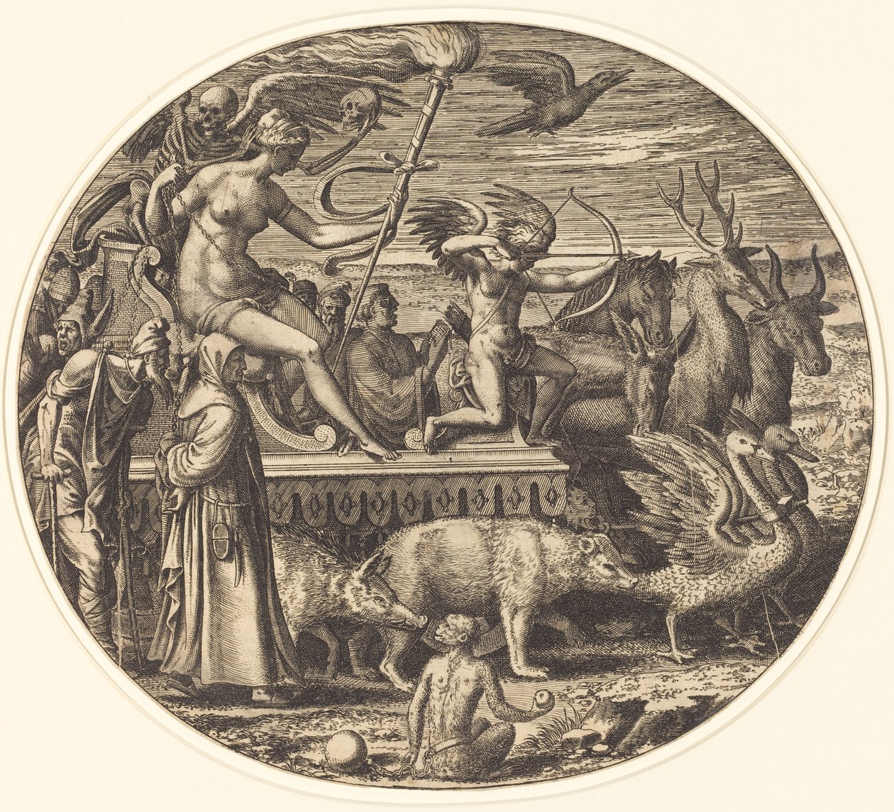 Lusta av Léon Davent after Luca Penni