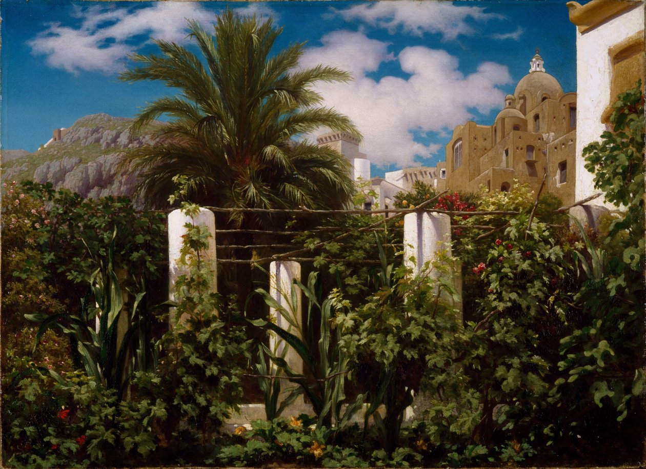 Garden of an Inn, Capri av Frederic Leighton