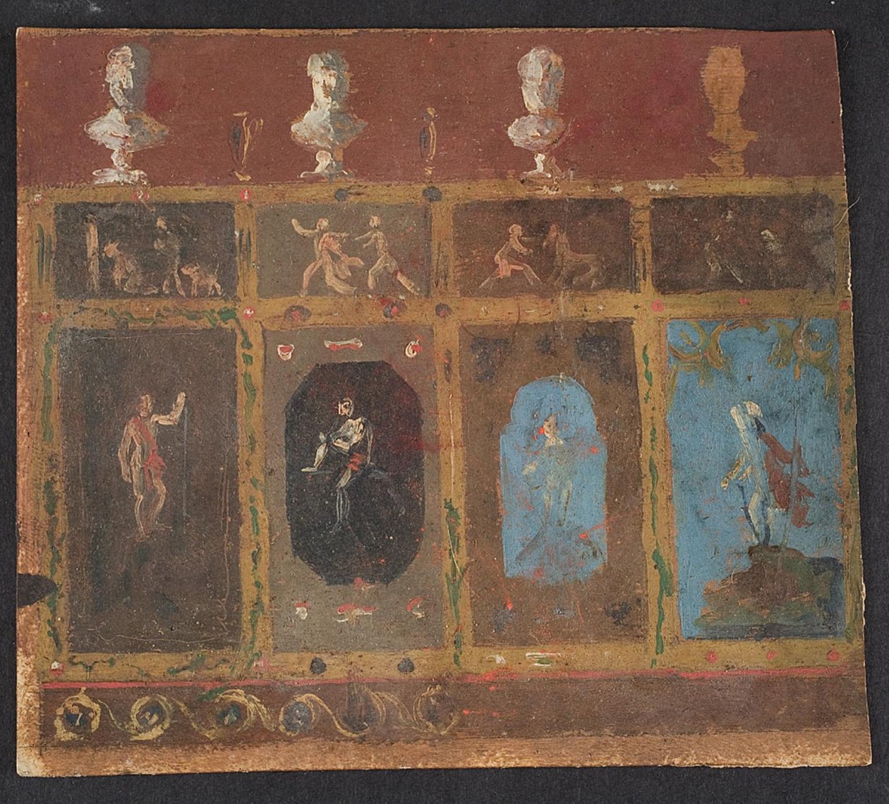 Väggdekorationer för Valhøj 1838/1839 av Lorenz Frølich
