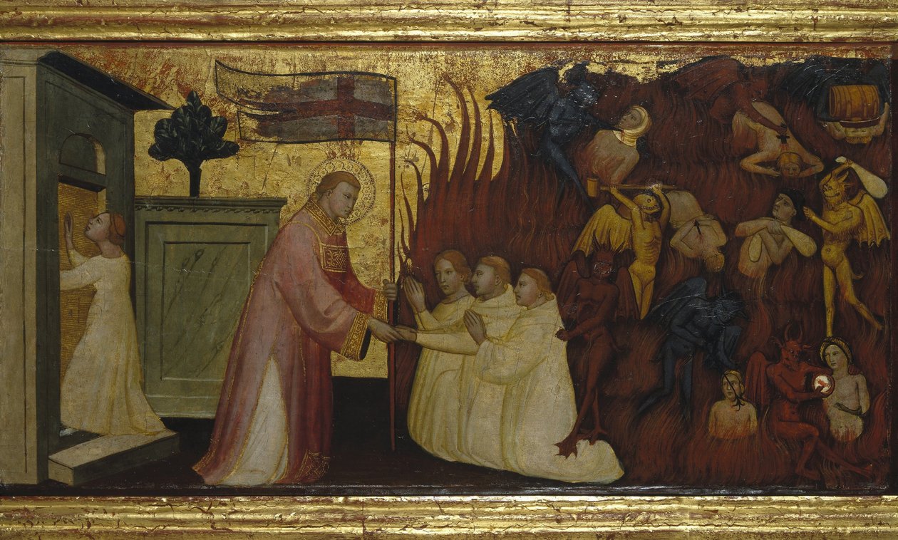 Saint Lawrence Liberates Souls from Purgatory av Lorenzo di Niccolò