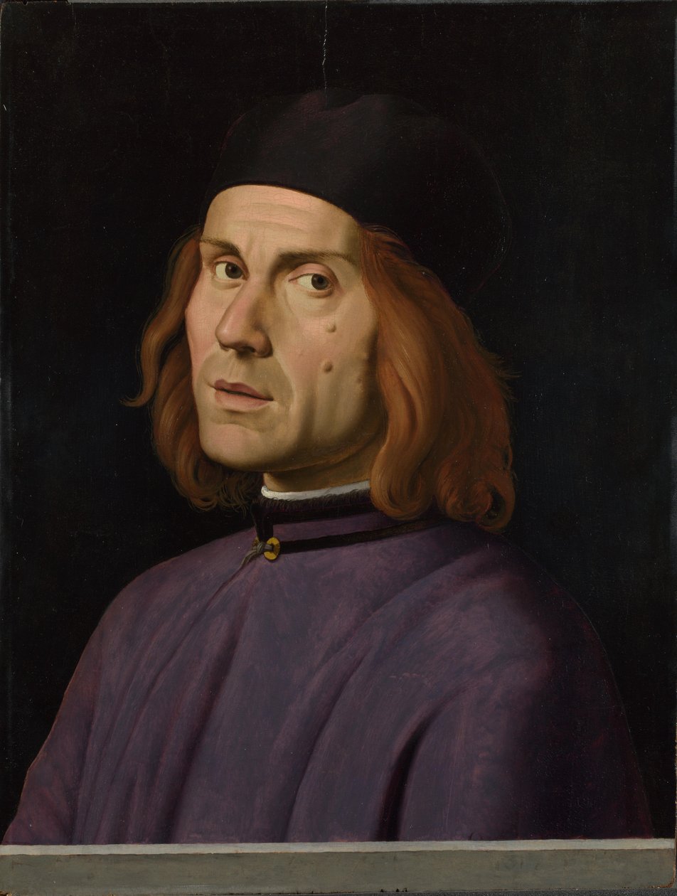 Portrait of Battista Fiera av Lorenzo Costa