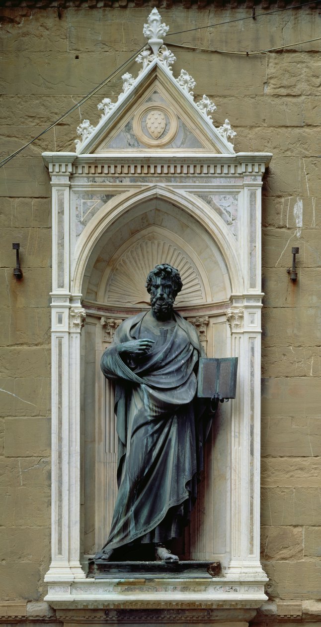St. Matteus, 1419-23 (marmor och brons) av Lorenzo Ghiberti