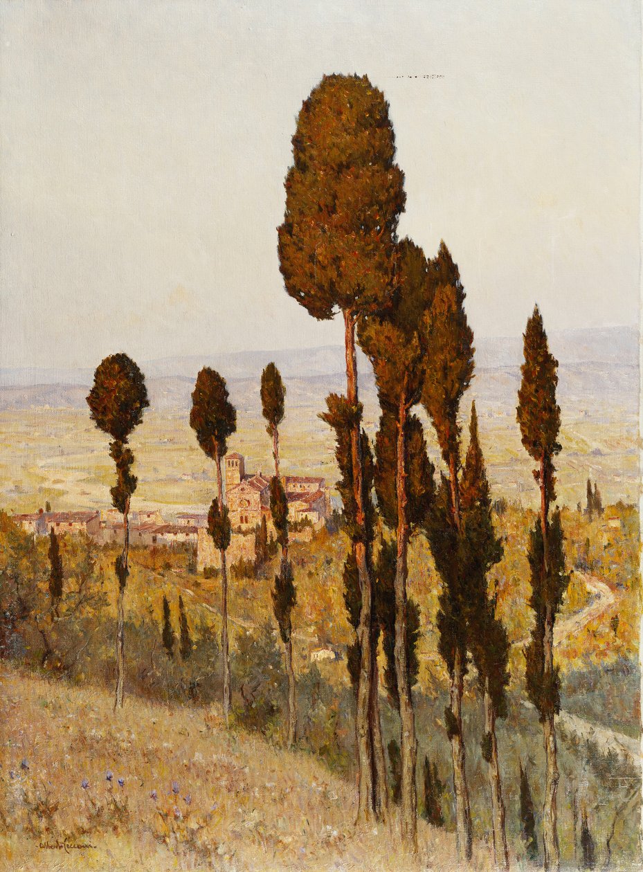 San Francesco, Assisi (olja på duk) av Lorenzo Cecconi