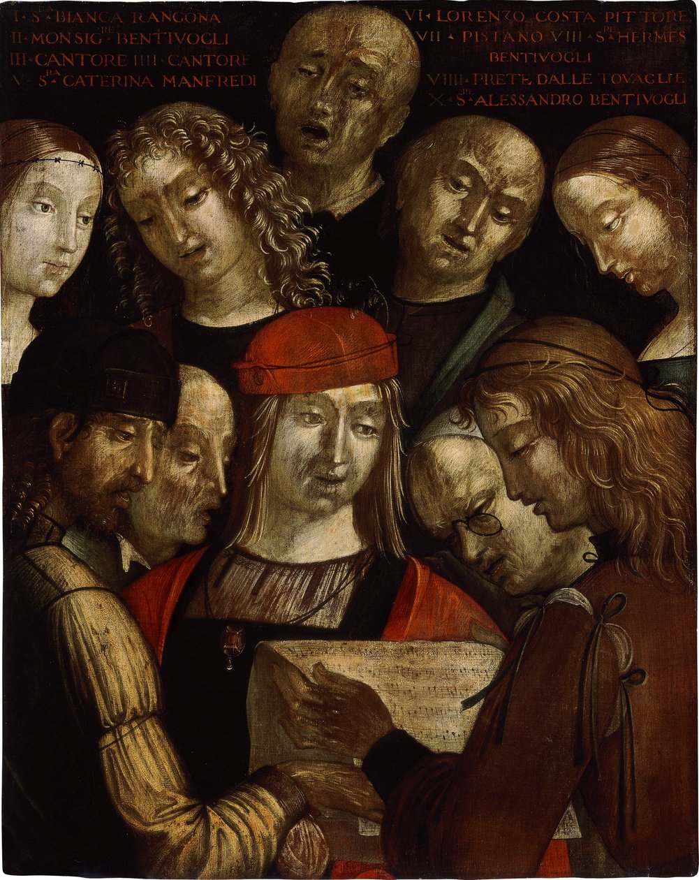 Familjen Bentivoglio av Lorenzo Costa