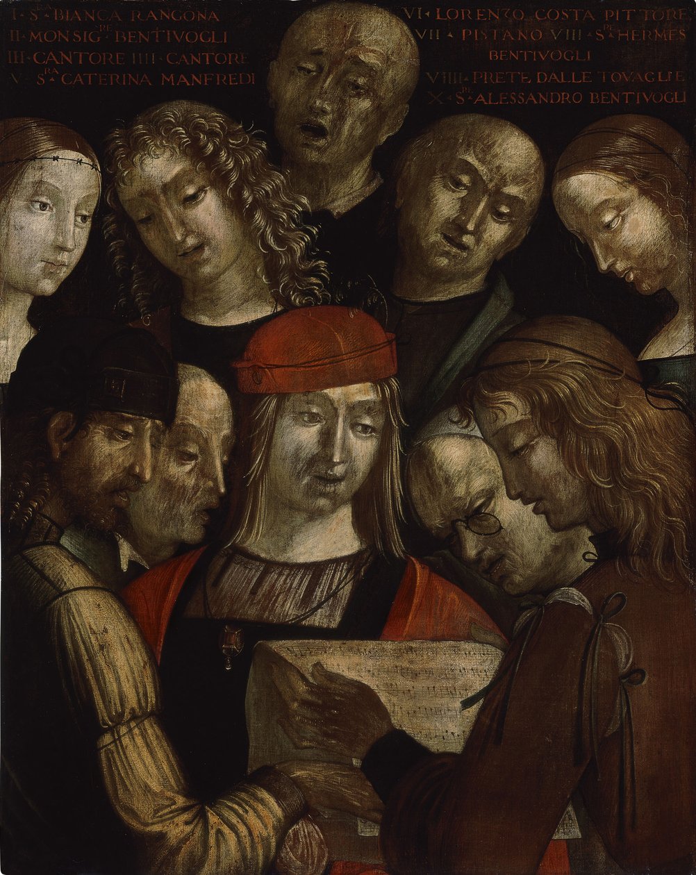 Familjen Bentivoglio av Lorenzo Costa