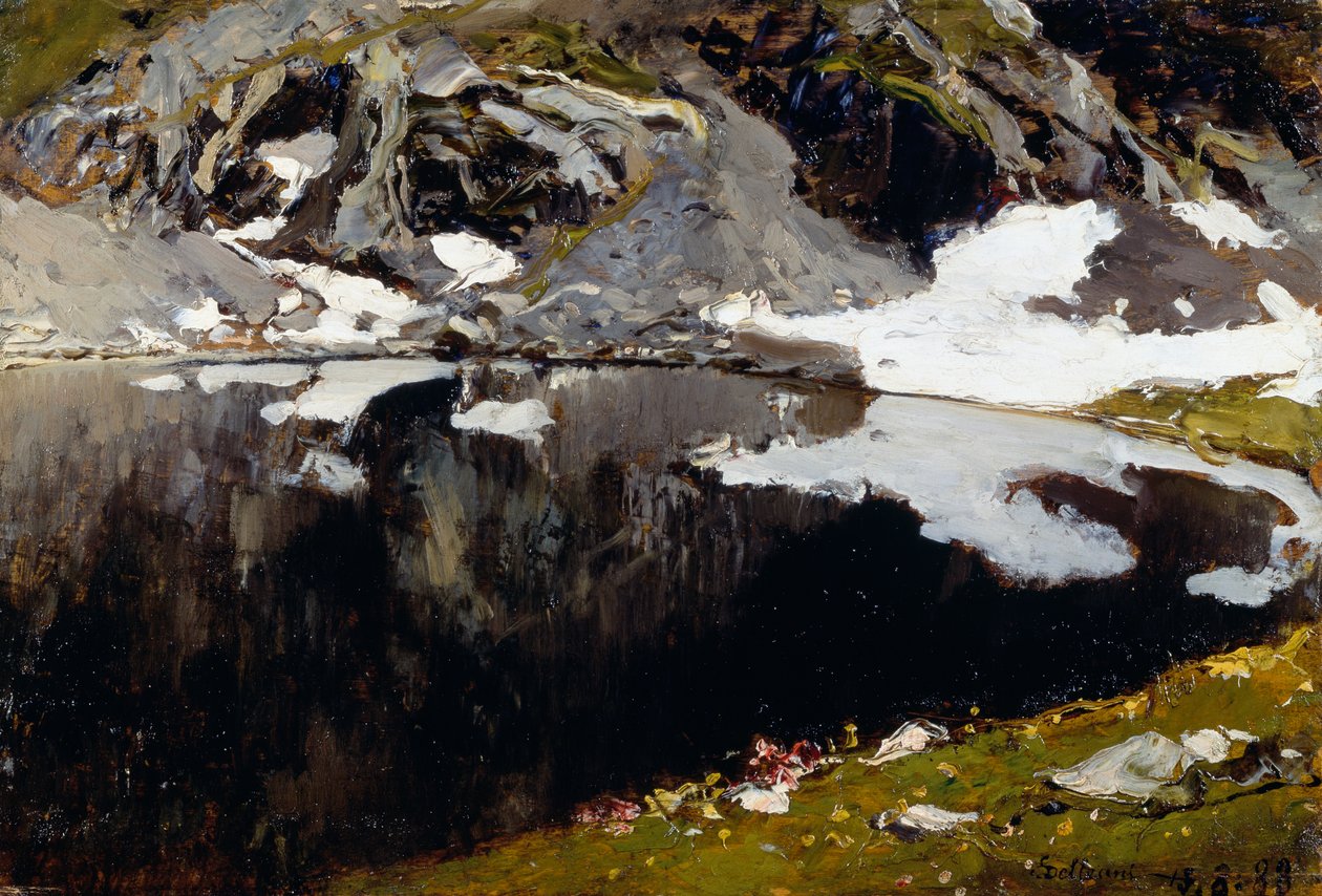Mucrone Lake, Oropa av Lorenzo Delleani