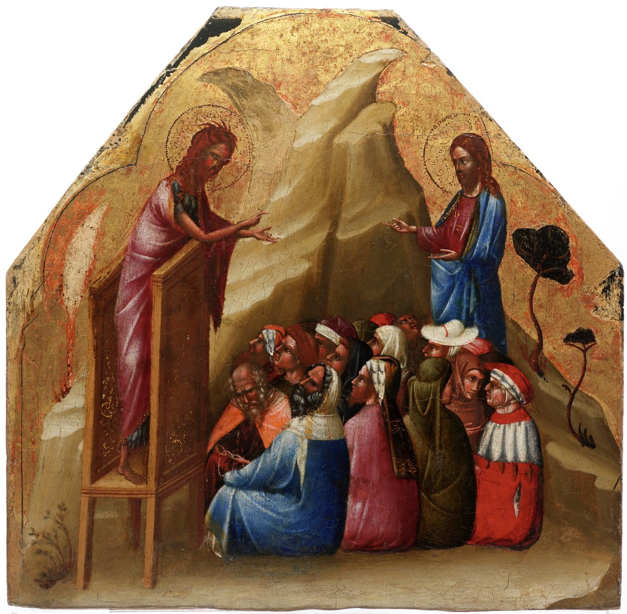Johannes Döparen predikar av Lorenzo Veneziano