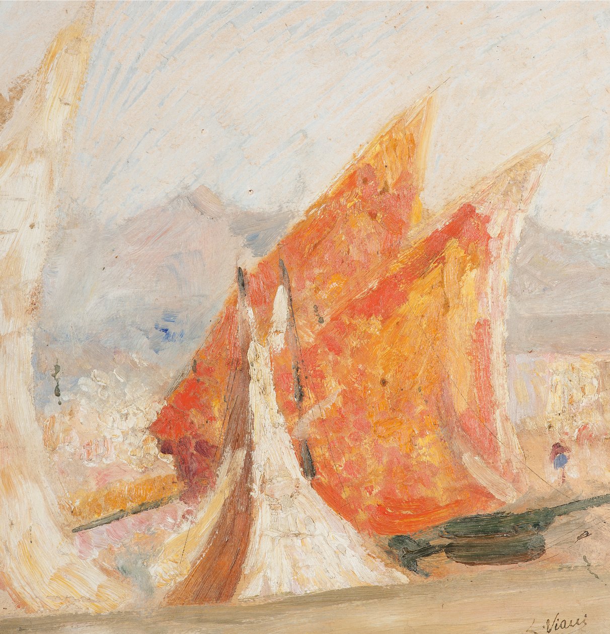 Försvann Viareggio (Vele), 1942 av Lorenzo Viani