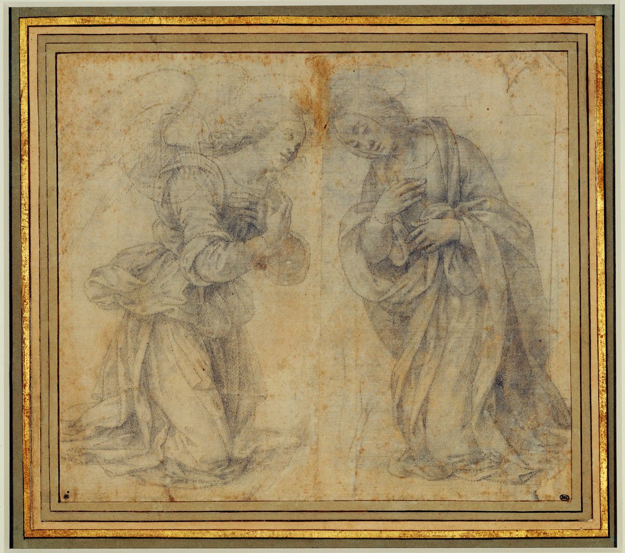 Studie för en Annunciation ... av Lorenzo di Credi