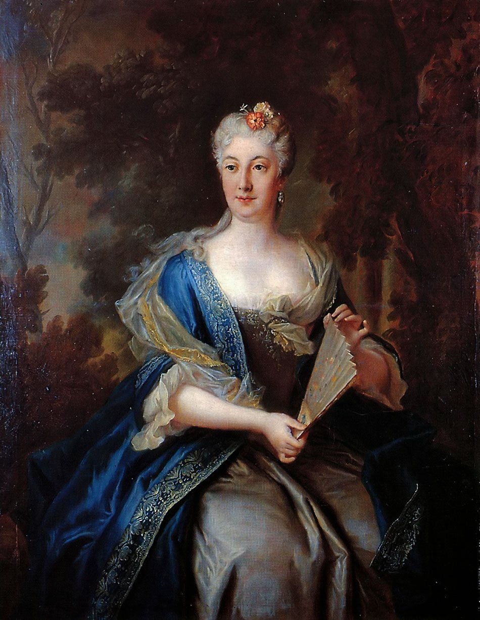 Portrait of katarzyna Barbara Radziwitt av Louis de Silvestre