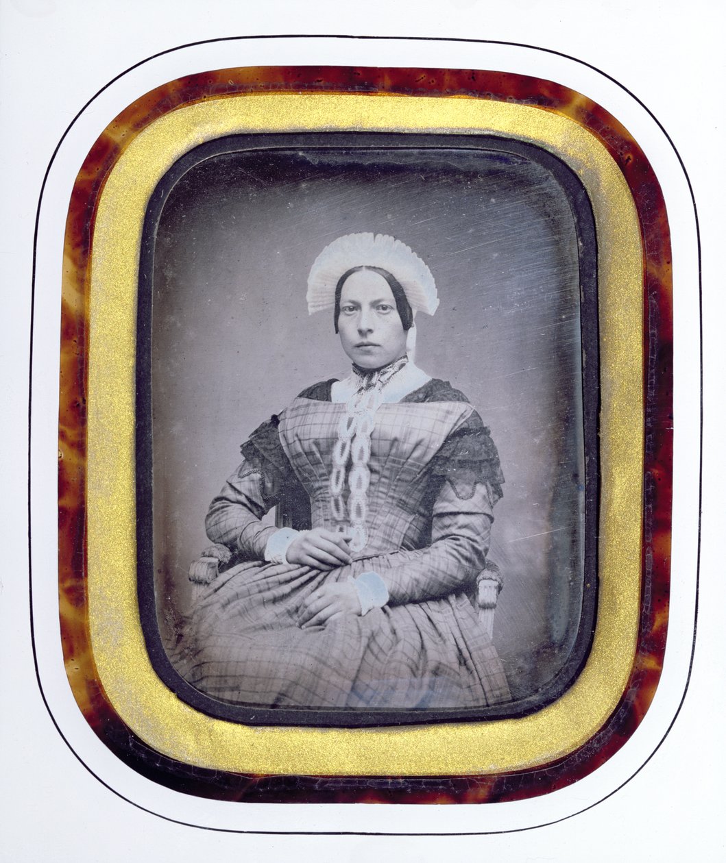 Porträtt av en normandisk bondflicka (daguerreotypi) av Louis Alphonse de Brebisson