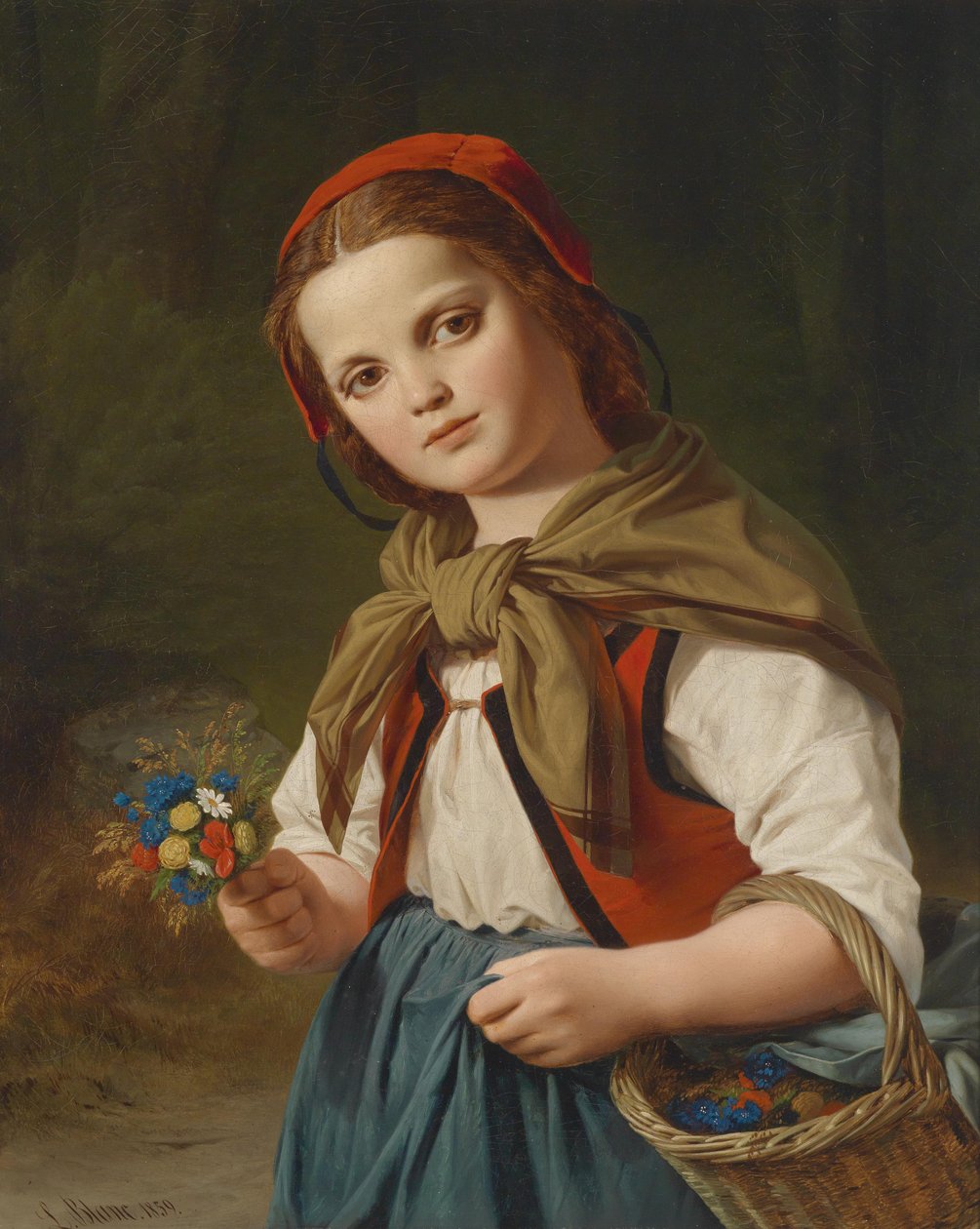 Blomsterflicka (Lilla Rödluvan) av Louis Ammy Blanc