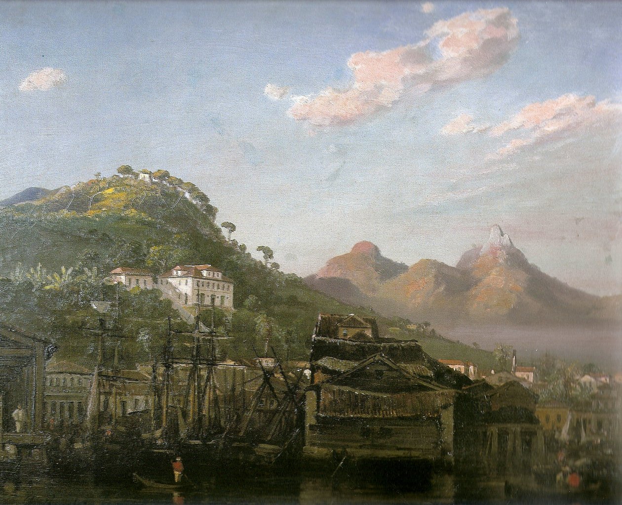 A view of Gamboa, Rio de Janeiro av Louis Buvelot