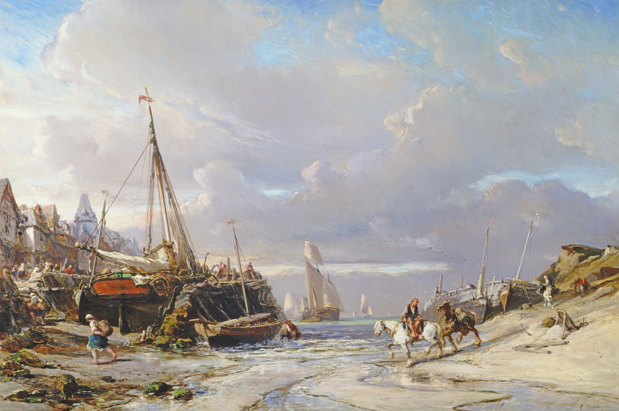 Hamn i Bretagne, 1861 av Eugene Isabey