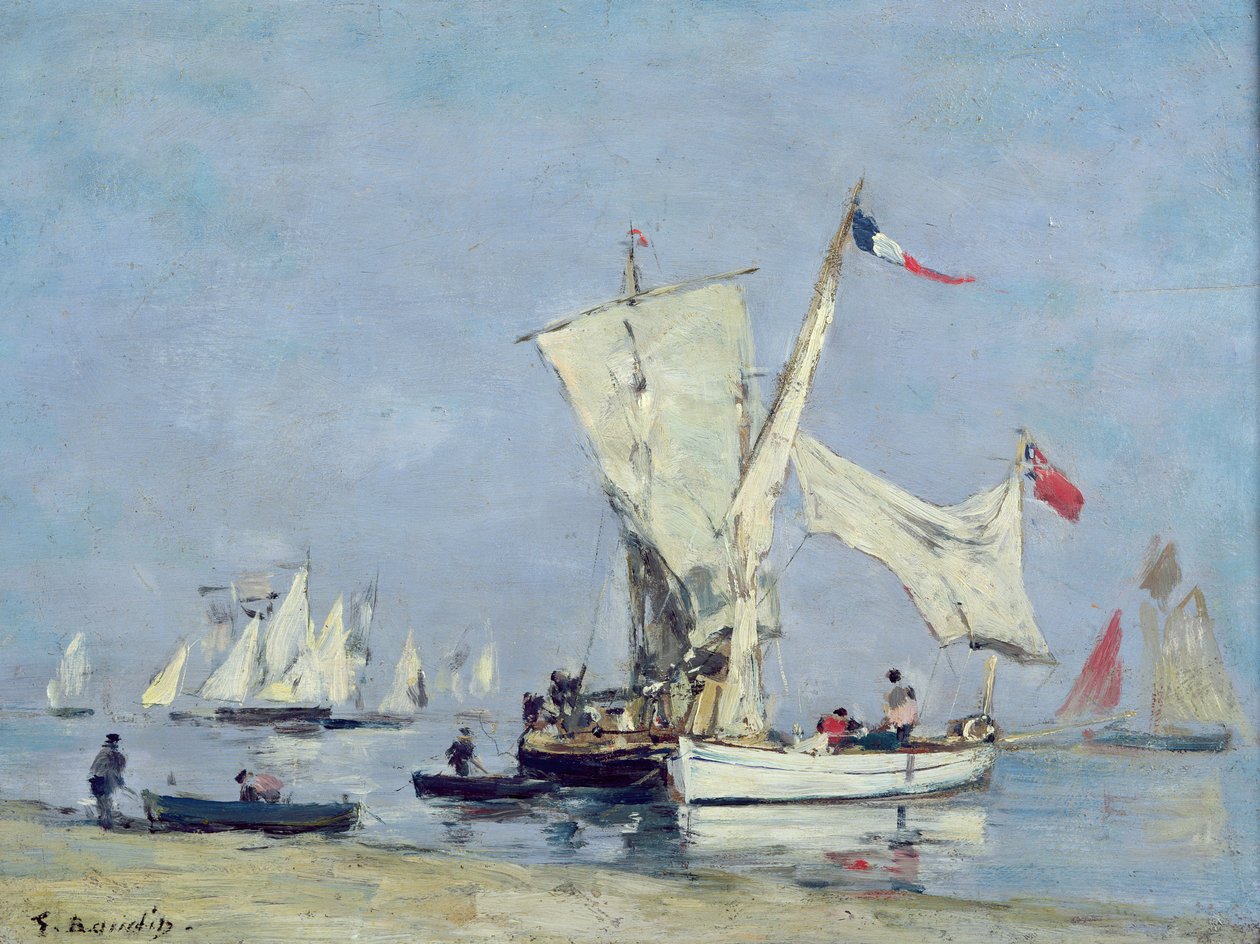 Segelbåtar, ca 1869 av Eugene Louis Boudin