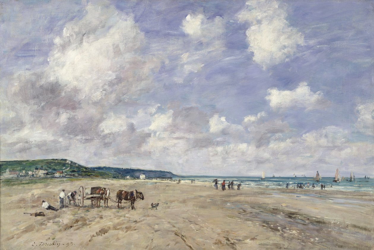 Stranden i Tourgeville, 1893 av Eugene Louis Boudin