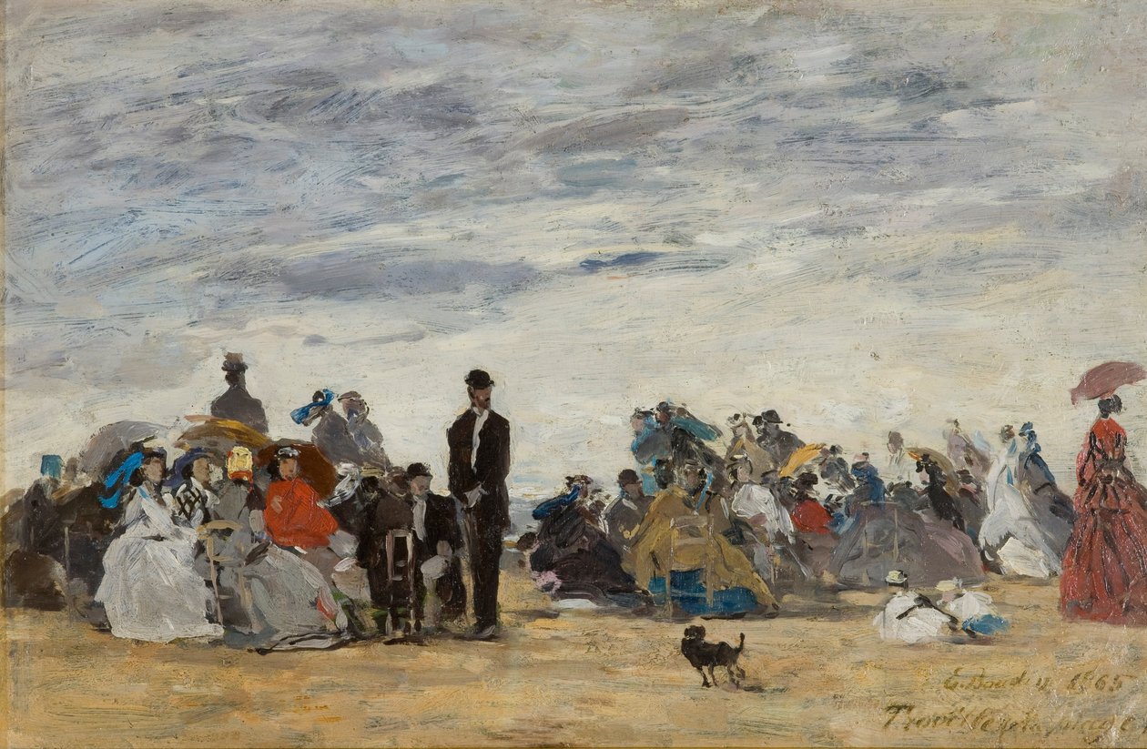 Stranden vid Trouville av Eugene Louis Boudin