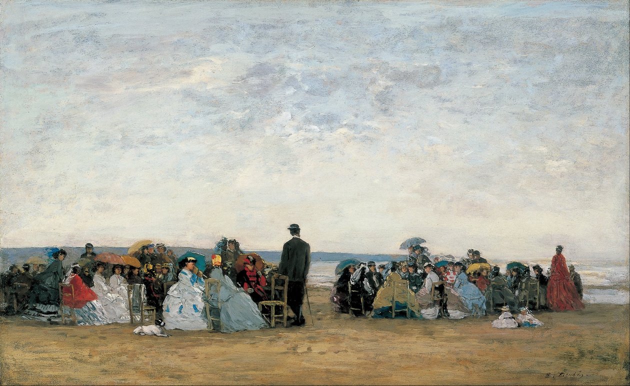 Stranden nära Trouville av Eugene Louis Boudin