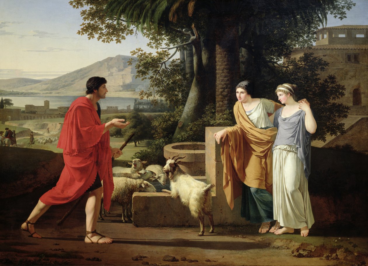 Jakob med Labans döttrar, 1787 av Louis Gauffier