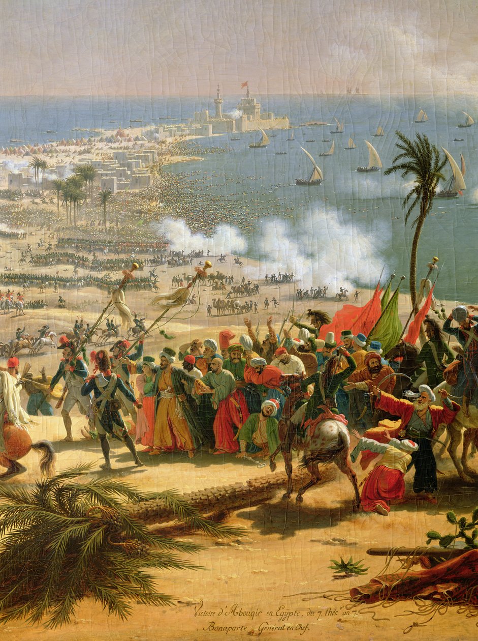 Slaget vid Aboukir, 25 juli 1799 av Louis Lejeune