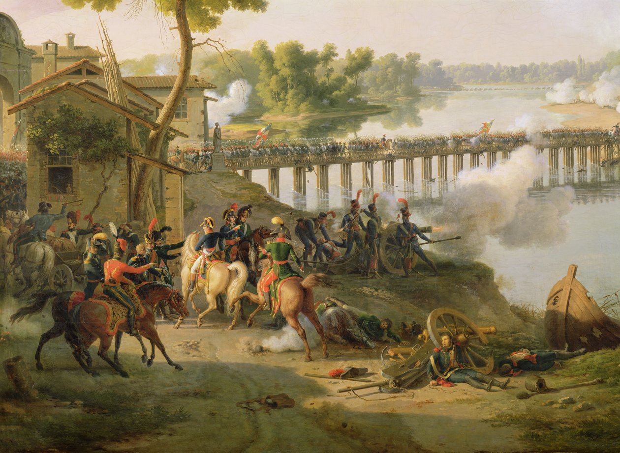 Slaget vid Lodi, 10 maj 1796, detalj om Napoleon (1769-1821) och hans stab, ca 1804 av Louis Lejeune