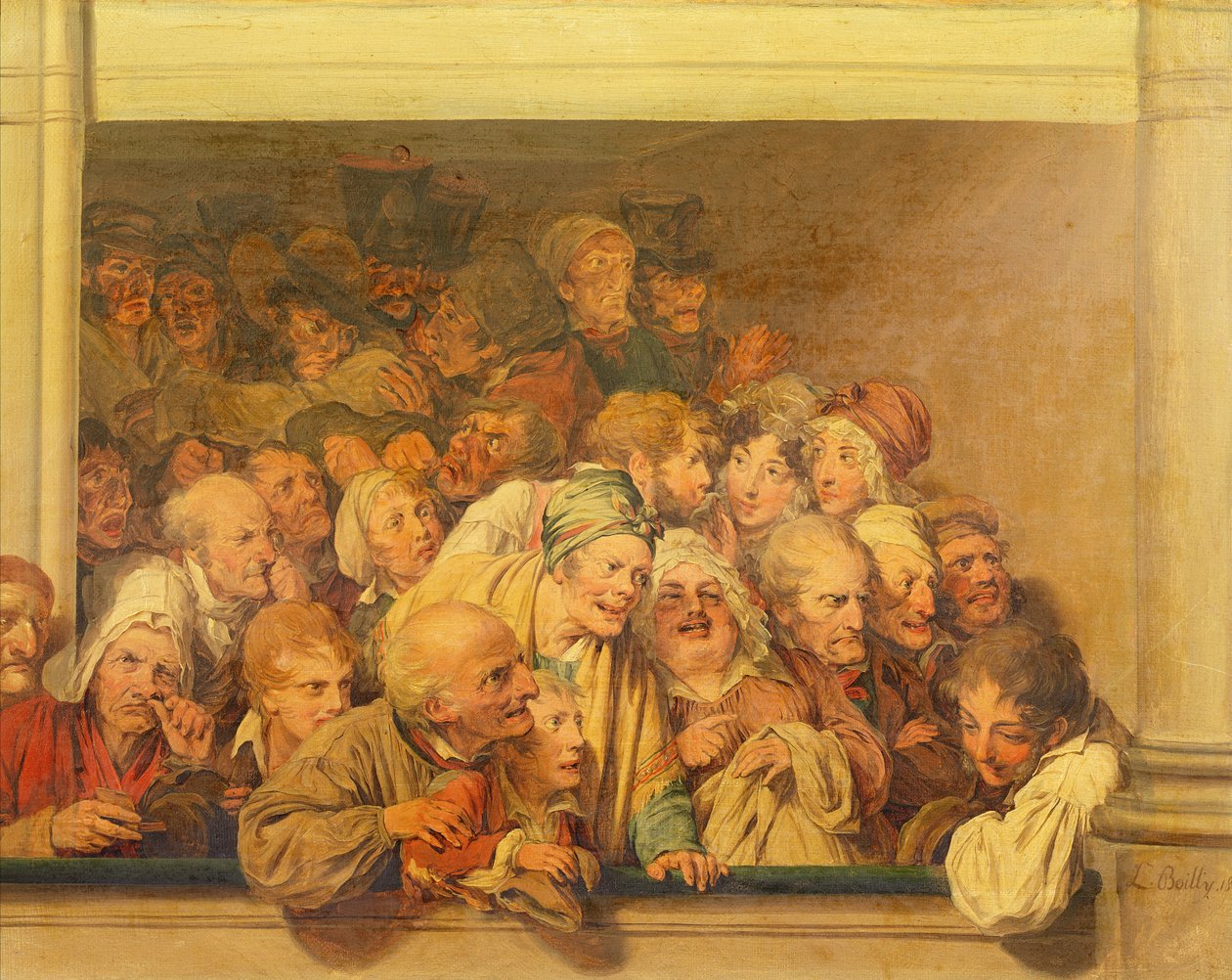 Poor Box på Operan, 1830 av Louis Leopold Boilly