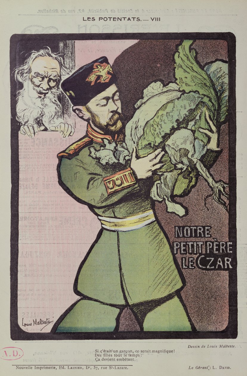 Tsar Nicholas II och Tolstoy, 1902 av Louis Malteste