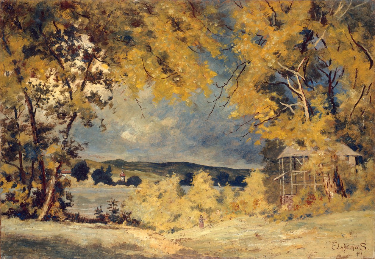 Landskap, Binghamton, New York, 1907 av Louis Michel Eilshemius