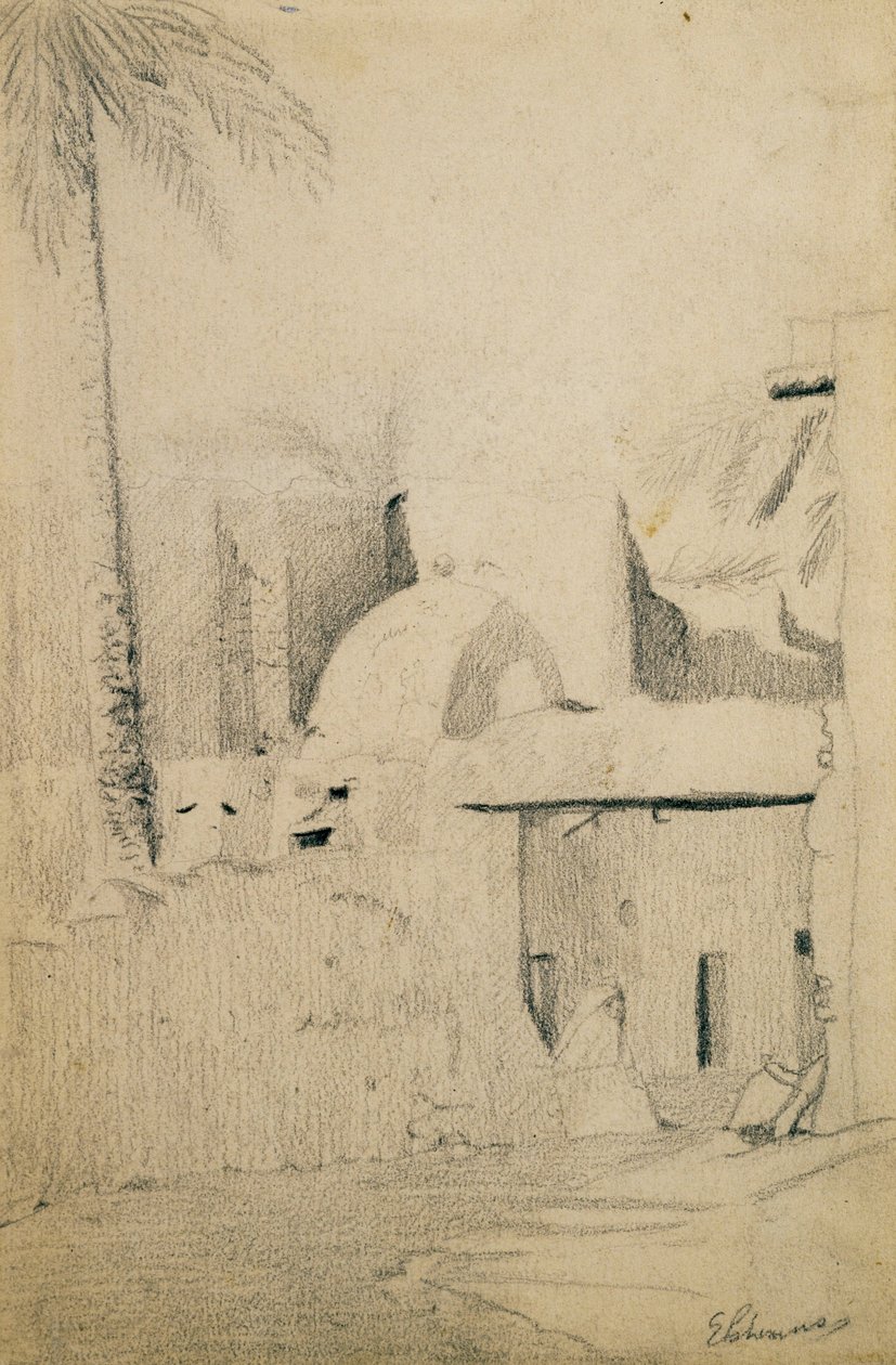 Street in Village near Biskra av Louis Michel Eilshemius