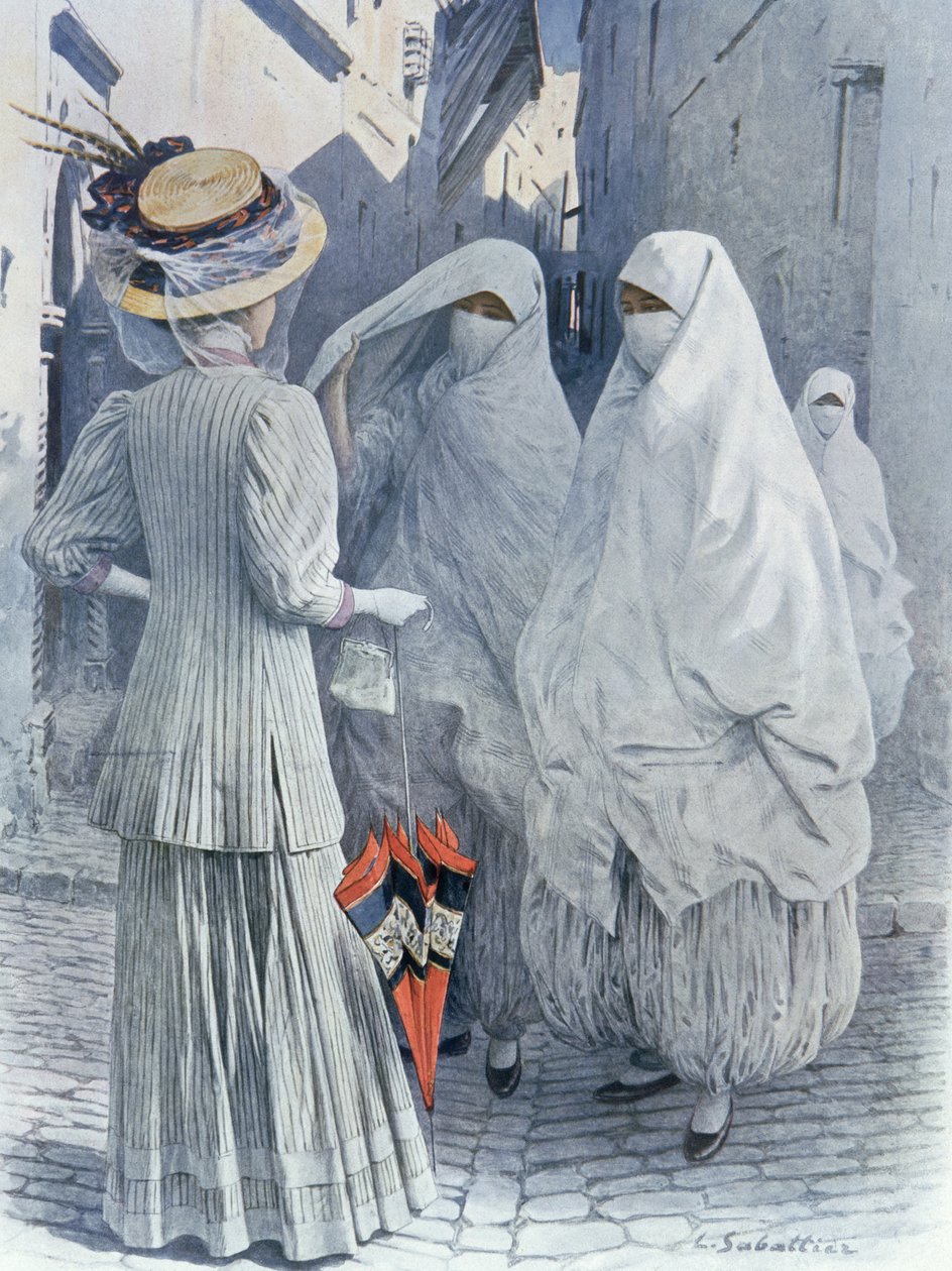 En europeisk kvinna i Algeriet, 1910 av Louis Remy Sabattier